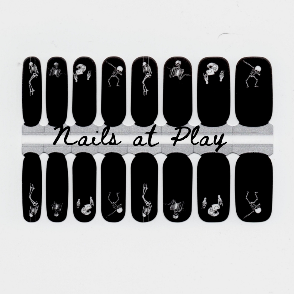5 for $15 Nail Wraps- Skeletons at Play